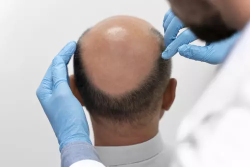 Photo de la procédure d'extraction d'unités folliculaires pour l'implant capillaire